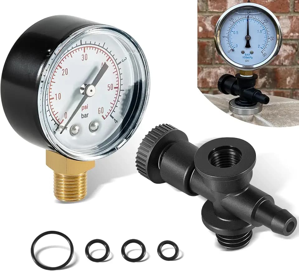 DEX2400S Filter Air Relief Gauge Adapter Assembly Set for Hayward Filter