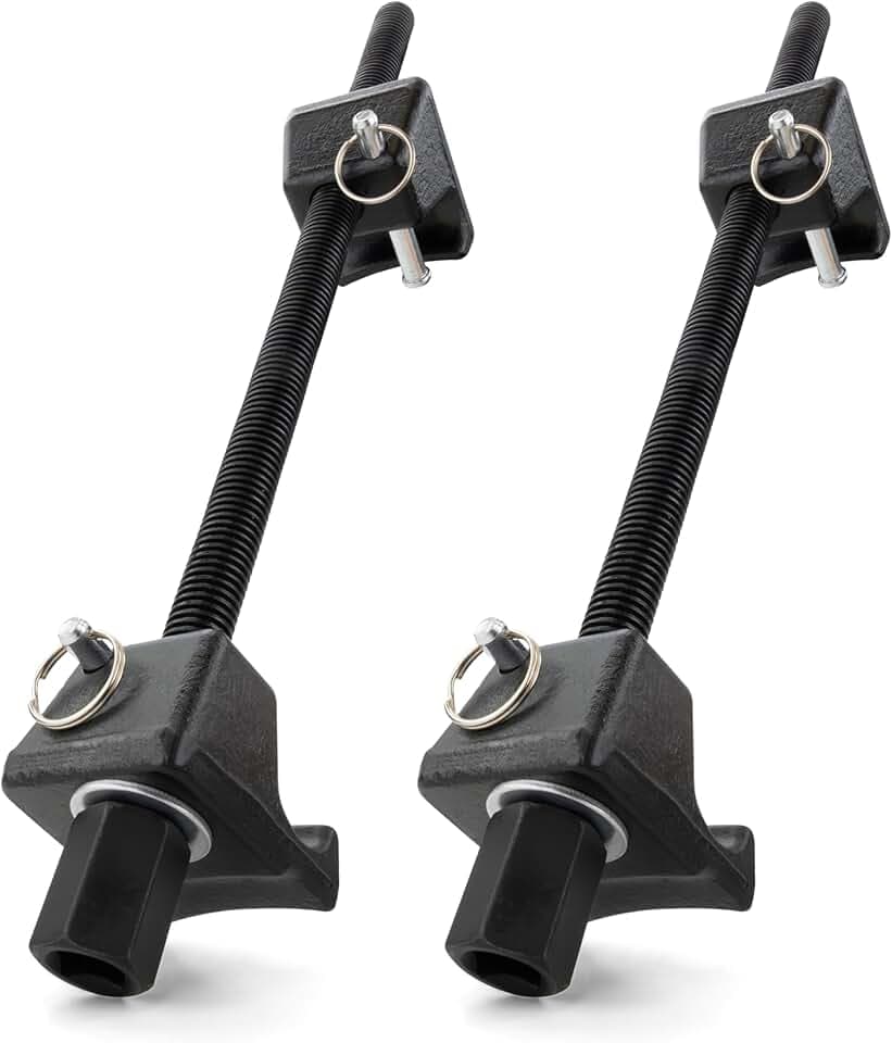 HASKYY Federspanner Federbeinspanner Satz 380mm Universal Spannweite mit Sicherheits Pins für KFZ PKW-Bereich Tieferlegung Stossdämpfer Montagespanner Tuning