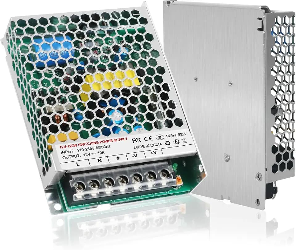 led trafo 12v 10A, led transformator 12v 120w, Konstante Spannung Netzteil für G4 GU5.3 MR11 MR16, kein Flimmern, Kein Rauschen, Power Supply Niedervolttrafo für LED-Streifen, Nicht Dimmbar