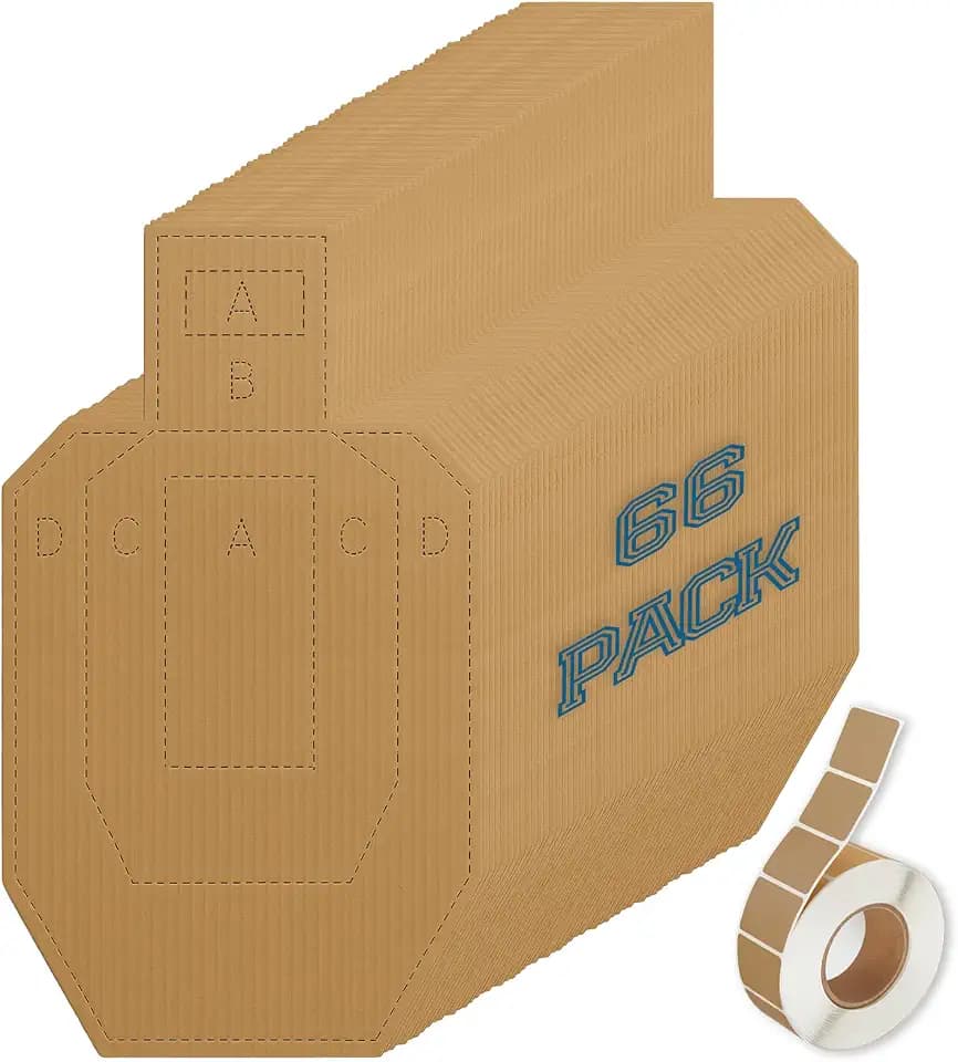 Shooting Targets for the Range, 30 x 18 Inch Silhouette Cardboard Targets for Tactical Practice Competitions with Paster