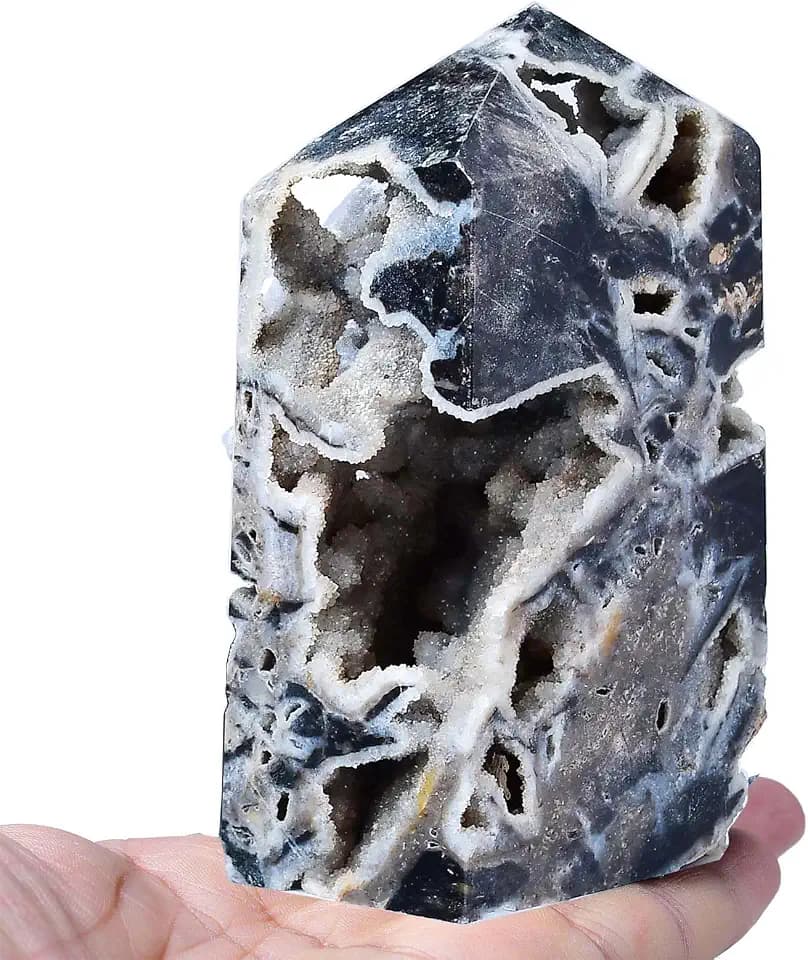 Large Sphalerite Geode Towers Crystal Point Obelisk Irregular Shape Healing Crystal Stone Wand Meditation Gift 0.8-1.3 Pound