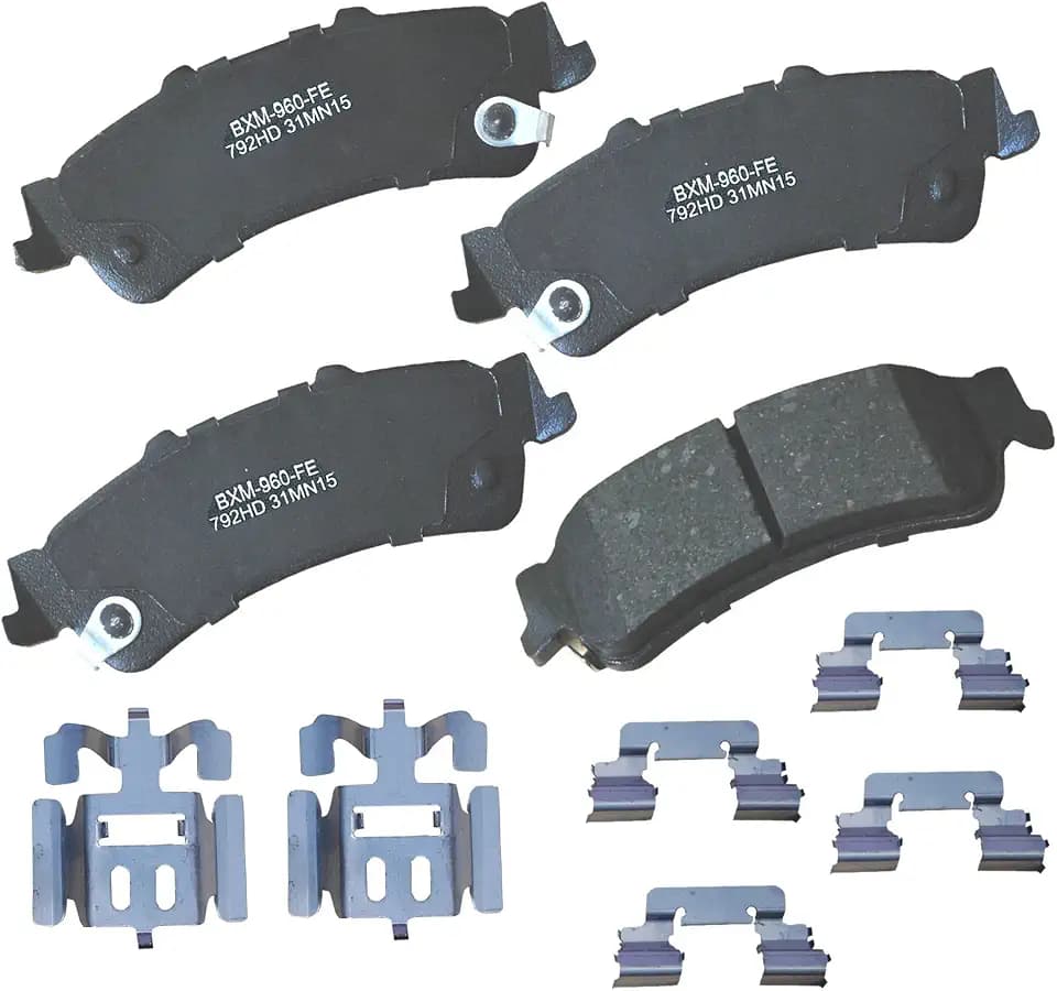 Bendix Premium SBM792HD Semi-Metallic Rear Brake Pads for select Cadillac 60, DeVille, DTS, Chevrolet Astro, Cheyenne, Silverado, Suburban, Tahoe, GMC Safari, Sierra, Yukon (Heavy Duty Brakes models)