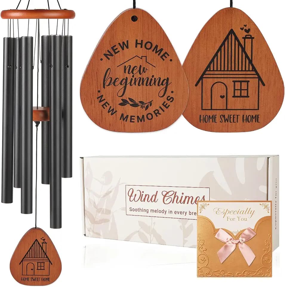 House Warming Gifts New Home, 32" Black Wind Chimes Housewarming Gifts
