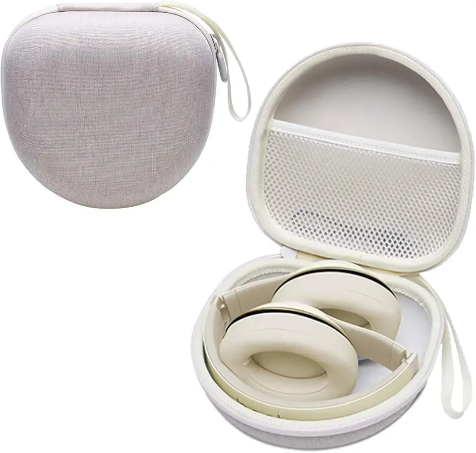 Headphone Case for JLab/Skullcandy/TOZO/Beats/Soundcore Headphones, Cream