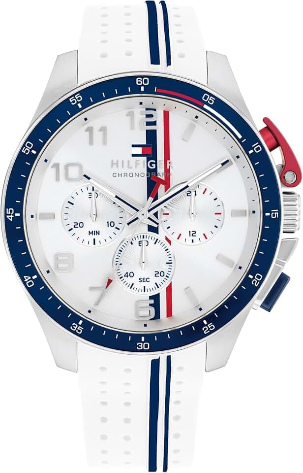 Tommy Hilfiger Bank Chronograph für Herren mit Silikon- oder Edelstahlarmband