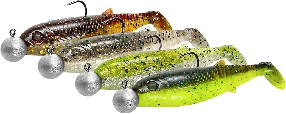 Savage Gear Cannibal Shad Mix - 4 montierte Gummifische