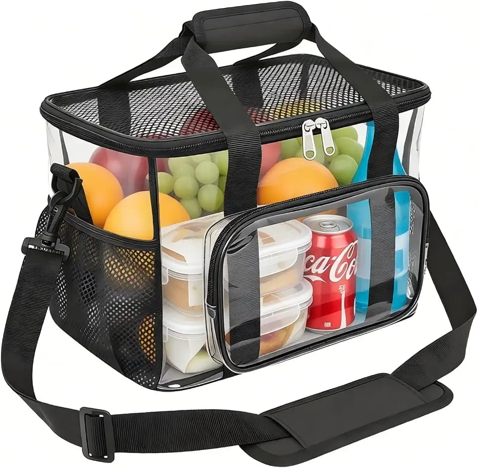Clear Lunch Bags For Work, 20Can Transparent Lunch Box