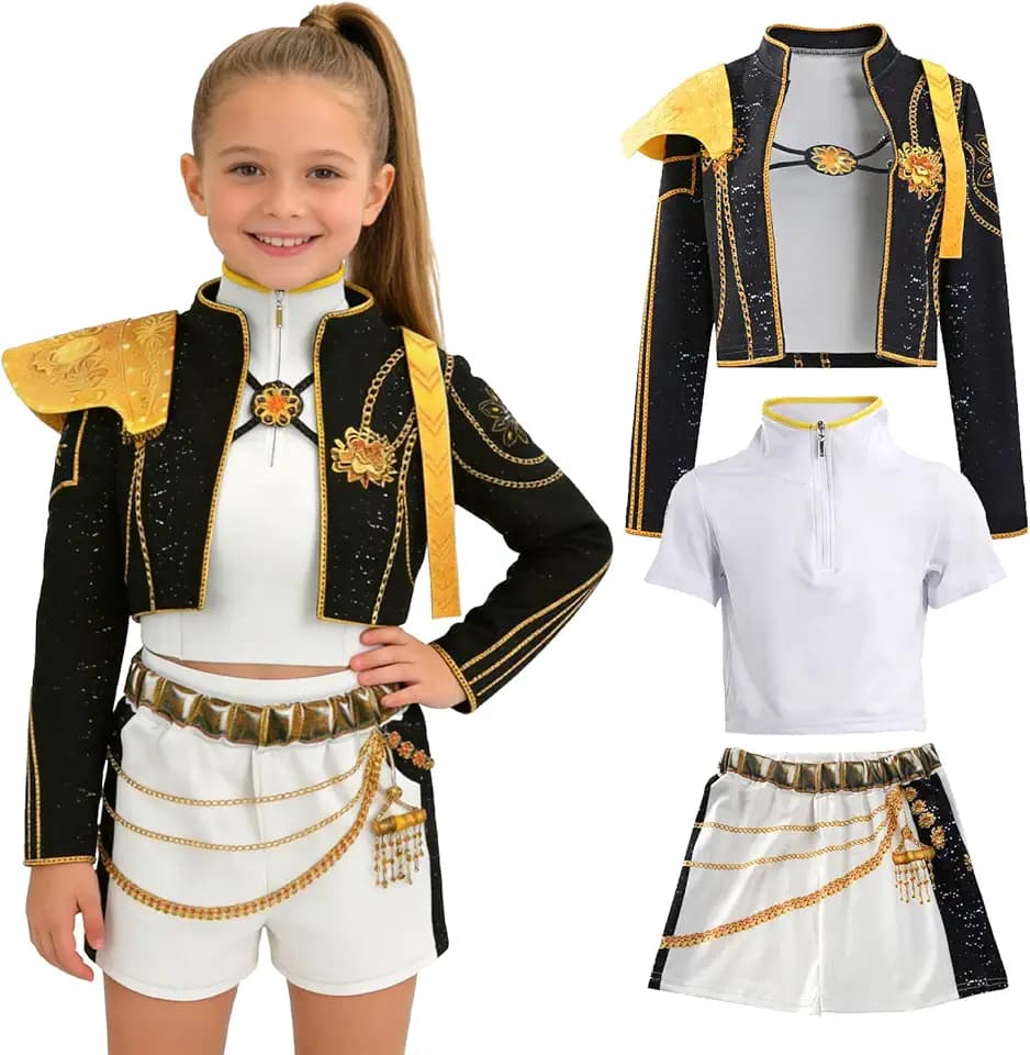 3-teiliges Anime Cosplay Kostüm Kinder Schwarze Mädchen Uniform