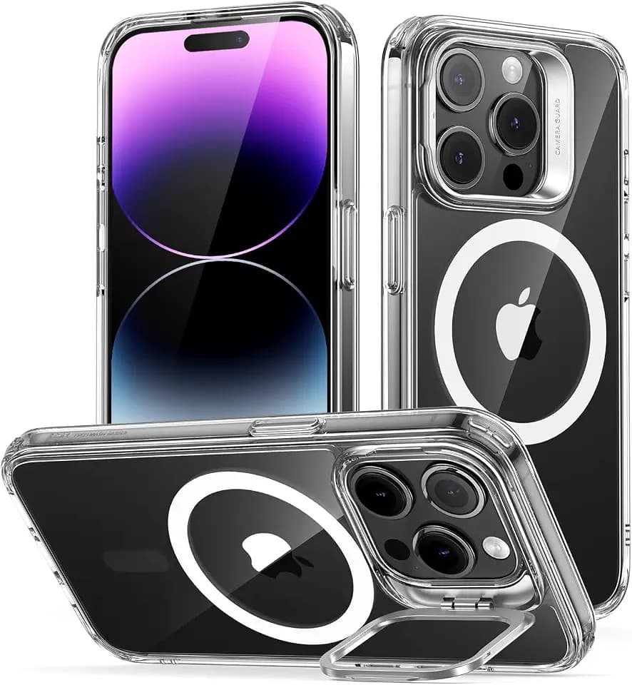 ESR Classic Hybrid for iPhone 14 Pro Case with Flex Stand, Clear