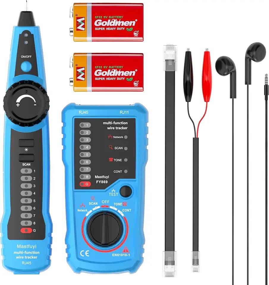 Netwerk Kabel Tester, RJ45 RJ11 Ethernet LAN Kabel Tracer Blau