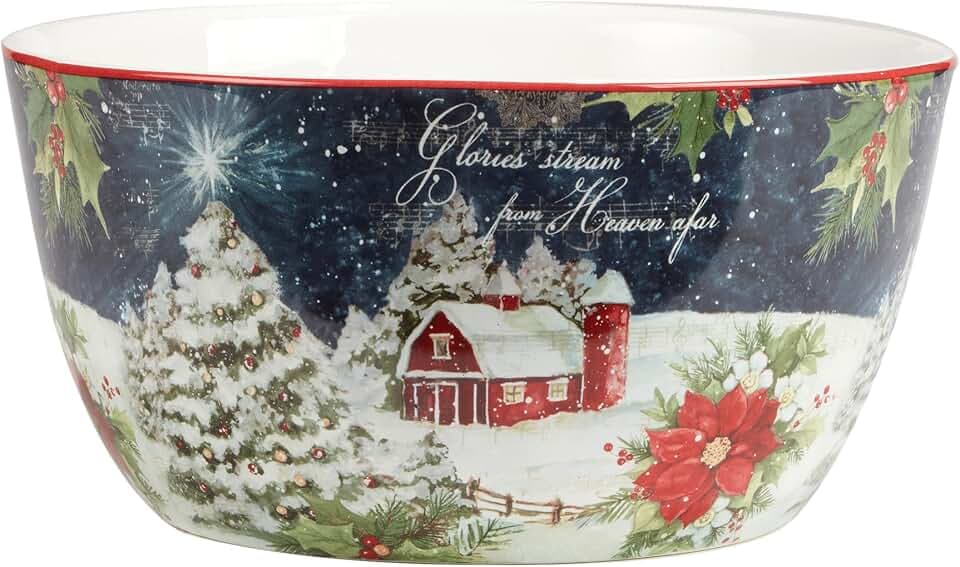 Certified International Silent Night Deep Serving Bowl, 104 oz.