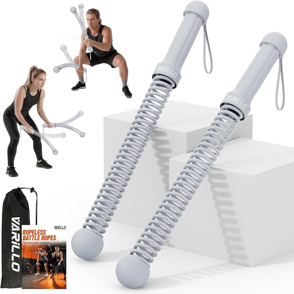 Ropeless Battle Ropes for Home Gym, Portable Cordless Weighted Battle Rope