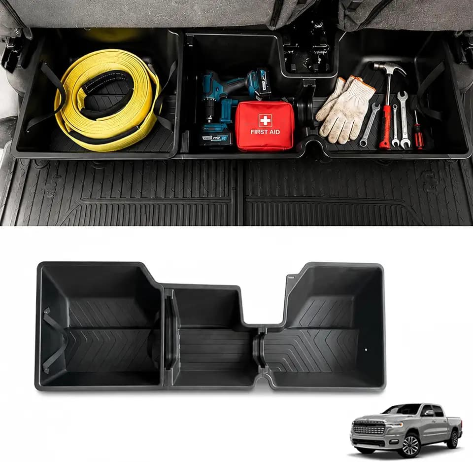 Under Seat Storage Box for Dodge Ram 1500 Crew Cab 2019-2026