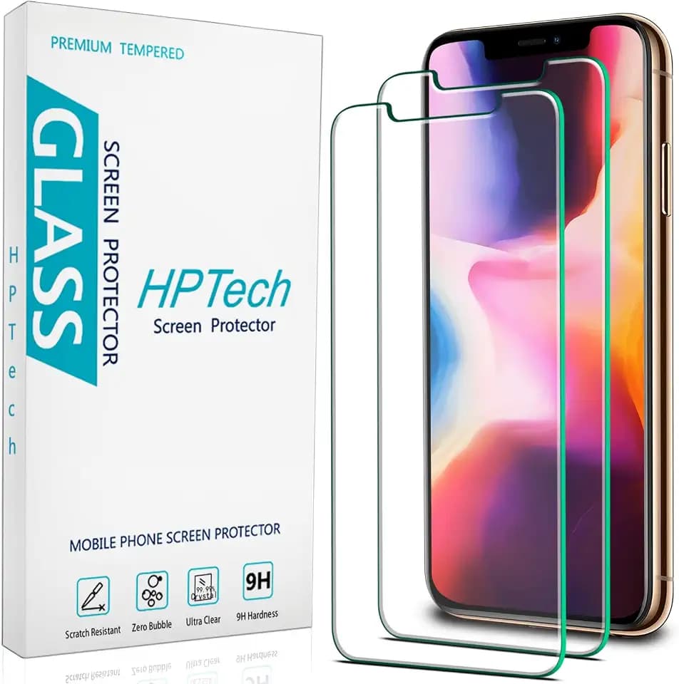 2 Pack Screen Protector for iPhone 11 Pro/XS/X Tempered Glass