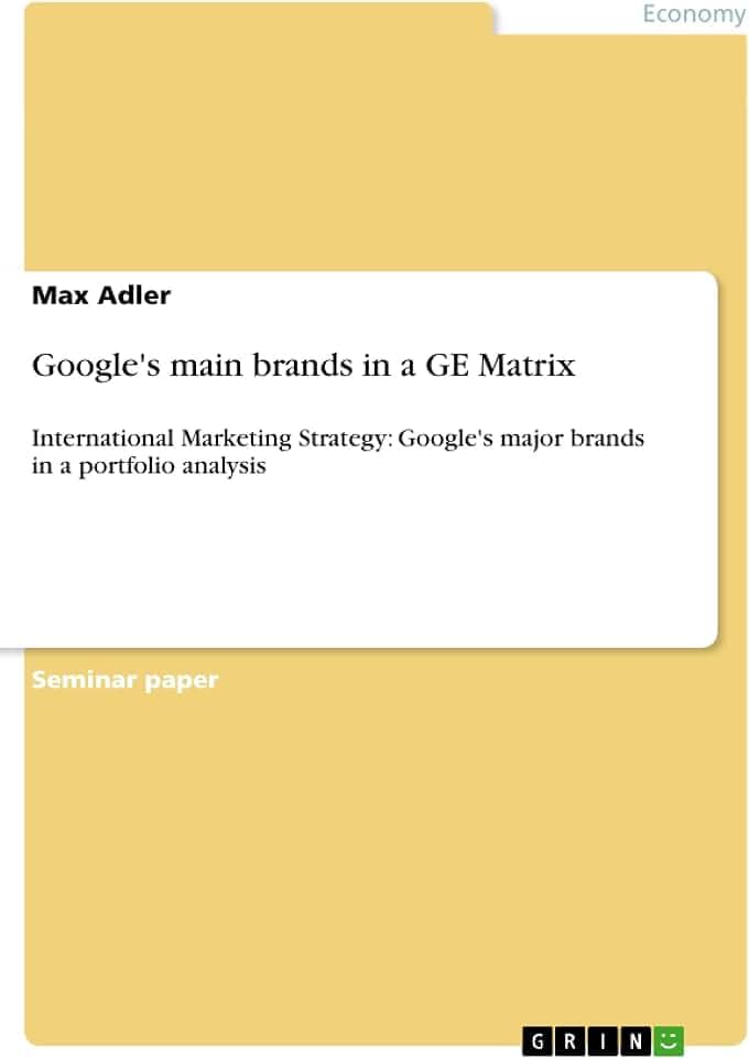 Google's main brands in a GE Matrix: International Marketing Strategy: Google's major brands in a portfolio analysis