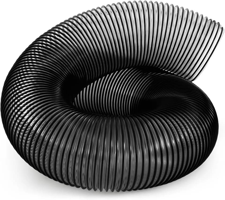 Pangda 12 Inch 10 Feet Lawn Vacuum Hose PVC Lawn Vac Hose Replacement