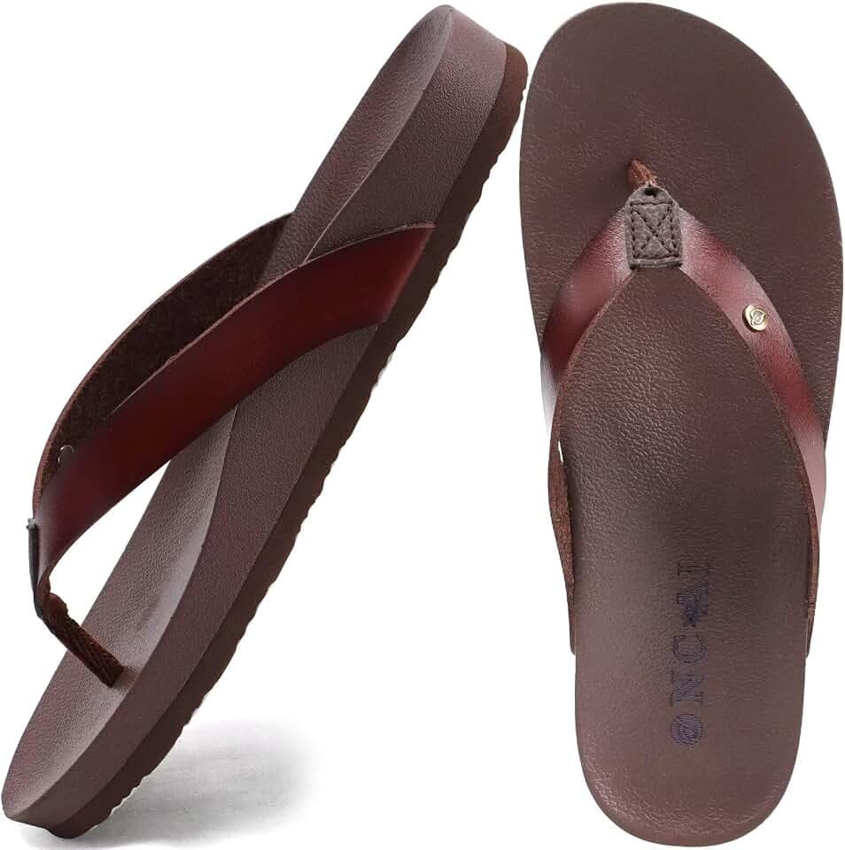ONCAI Womens Flip Flops For Women Comfortable Strap Yoga Mat Non-Slip Women's Thong Sandal Casual Summer Beach Slippers With Arch Support