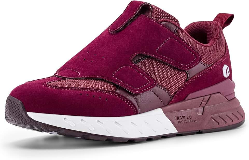 FitVille Extra Weit Walking Schuhe Damen Sportschuhe mit Klettverschluss Sneaker Bequem Laufschuhe