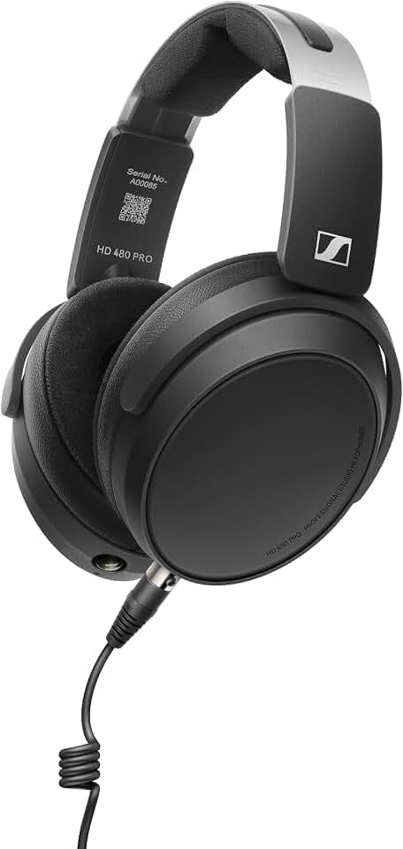 Sennheiser HD 480 PRO Plus Professioneller Geschlossener Studiokopfhörer | mit 3-m-Spiralkabel, Recording-Ohrpolstern und PRO Tragetasche (700500)