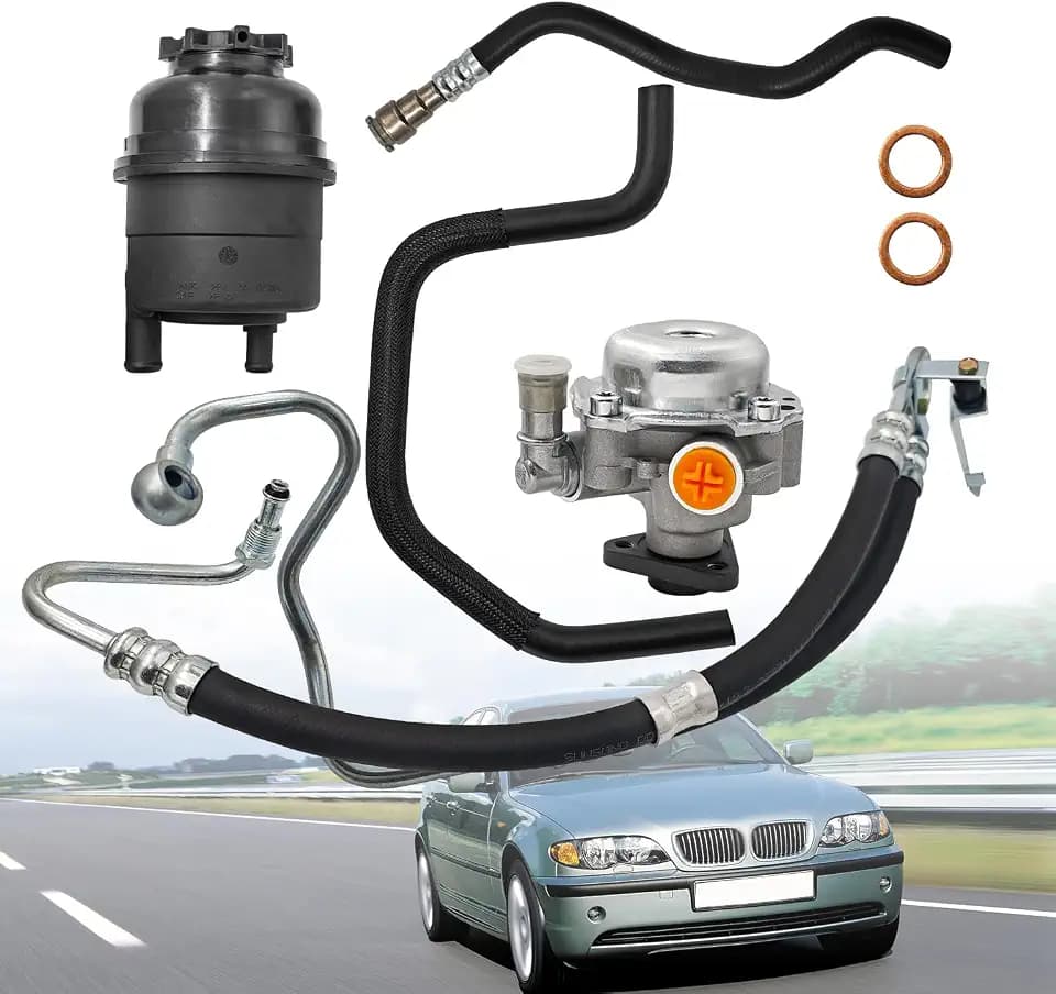 Power Steering Pump Kit Fit for BMW 325i E46 325Ci 330Ci 330i 2000 2001 2002 2003 2004 2005 Replaces# 21-5350 553-58945 32416760036