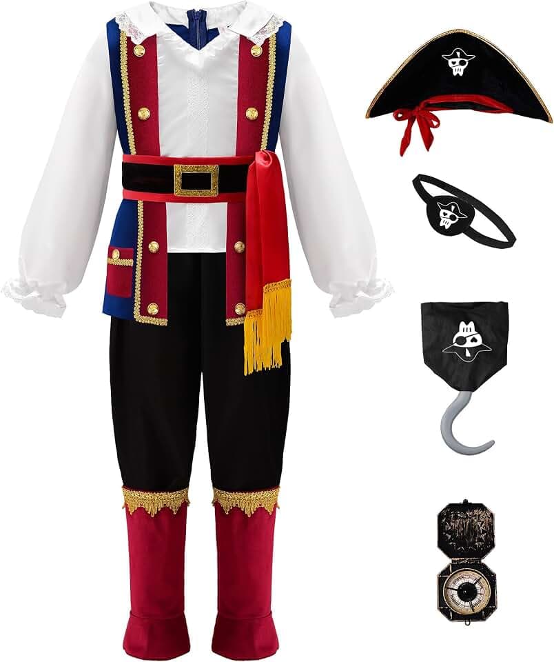 ReliBeauty Pirate Costume for Boys Costume Kids Toddler