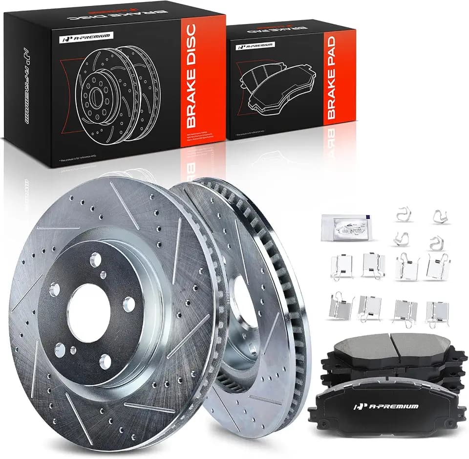A-Premium 11.65 inch (295.9mm) Front Brake Rotors & Ceramic Pads Kit