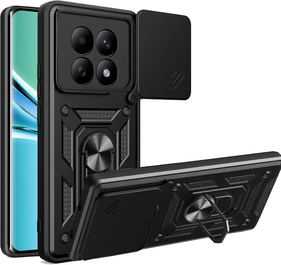 for XiaoMi RedMi Note 15 5G Case, for RedMi Note 15 5G Dual Layer Heavy Duty Armor [Military-Grade] Protective,with Lens Protects Magnetic Kickstand Case