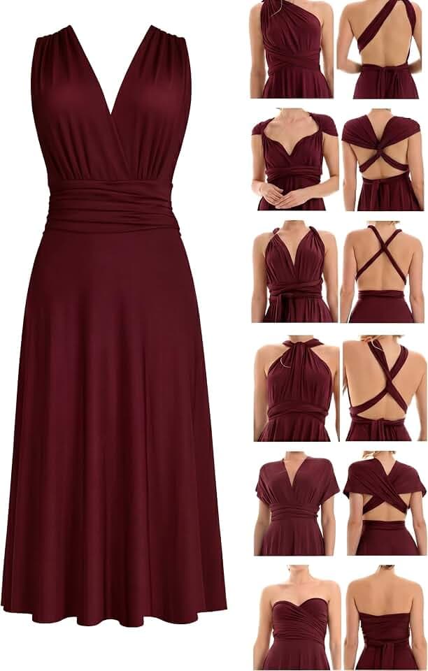 Juvell Brautjungfernkleider kurz Infinity-Dress Midi Hochzeit - 1100