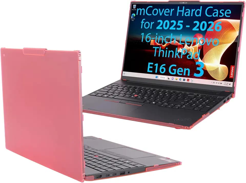 mCover case ONLY Compatible for 2025-2026 16" Lenovo ThinkPad E16 Gen 3 Series Windows Notebook Computers (NOT Fitting Any Other Lenovo Models)- Pink