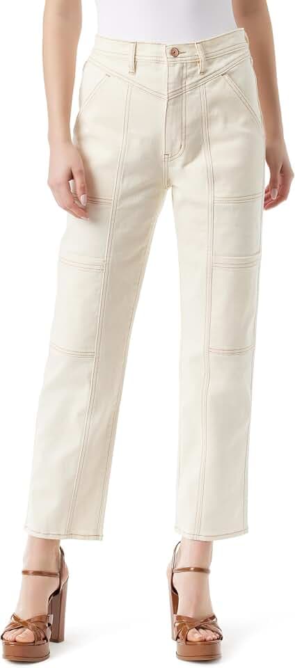 Jessica Simpson Women's High Rise Slim Straight Front Cargo Ankle Standard