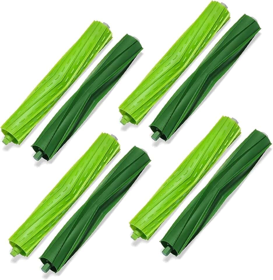 2 Set Ersatzrollen Bürsten Kompatibel für iRobot Roomba E & I & J Serie, i7 i7+ i3 i3+ i6+ i8+ j7 j7Plus E5 E6 E7, Staubsauger Zubehör, Multi-Surface Gummibürste