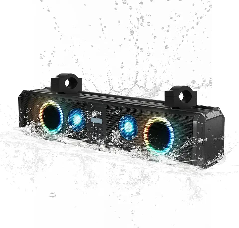 26 Inch UTV Sound Bar with RGB Party Lights, 110 dB Loud