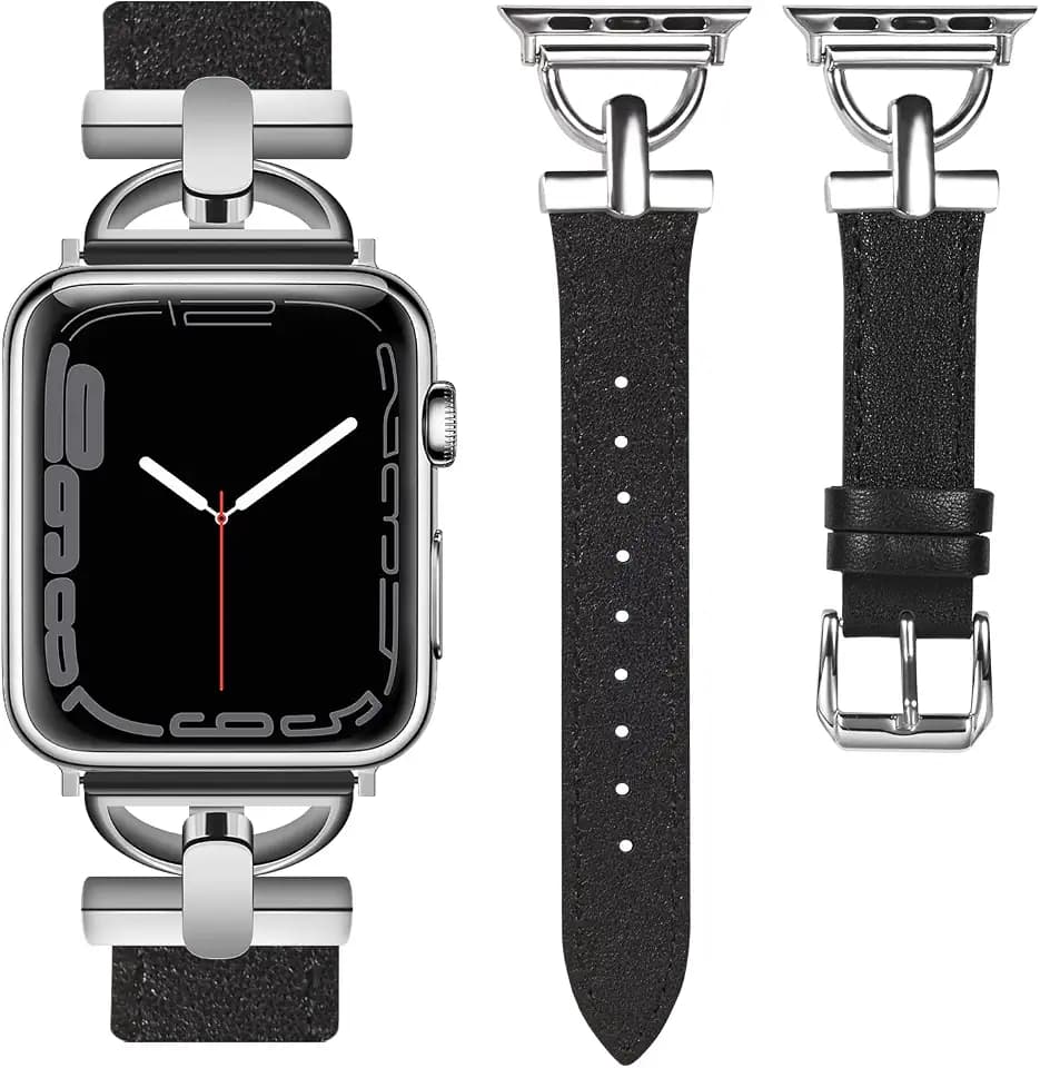 Wearlizer Dressy Leather Band Compatible with Apple Watch Bands Women