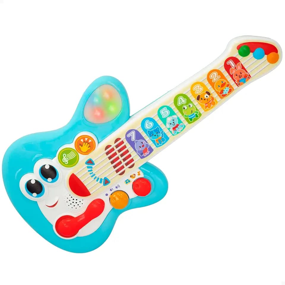 Winfun Kindergitarre, E-Gitarre für Babys, Spielzeug mit Musik, Licht und Sound, Musikspielzeug, Geschenke für Babys 1 Jahr, 47259