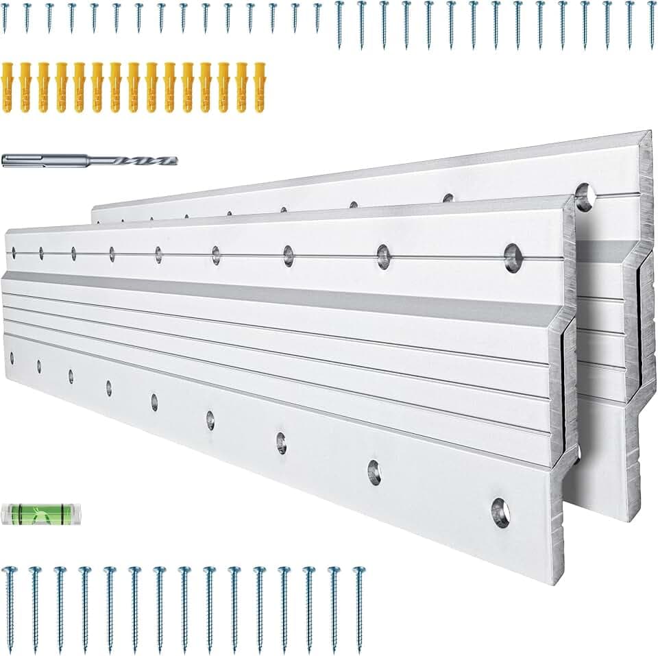 AENTGIU French Cleat Heavy Duty 17 Inch, 2 Pairs Aluminum Picture Hanger