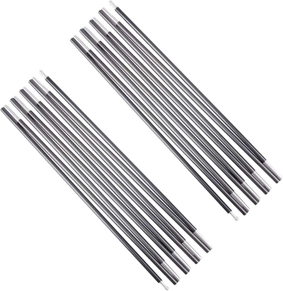 Azarxis Tent Poles Aluminum Tent Rod Replacement Camping Accessories, Multifunction Lightweight Tent Poles Repair Kit, 7001 Series Aircraft-Grade Aluminum