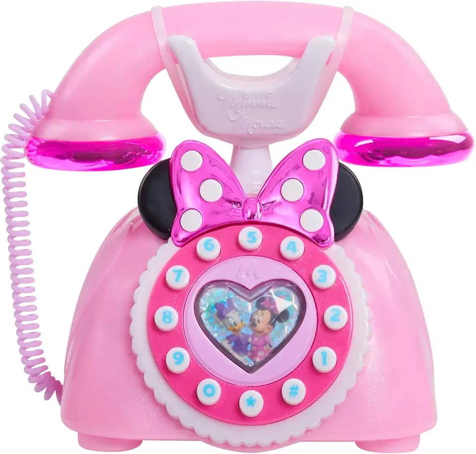Disney Junior Minnie Mouse Ring Me Spieltelefon, Wählscheibe, Lichter- und Soundeffekte, Kinderspielzeug ab 3 Jahren von Just Play