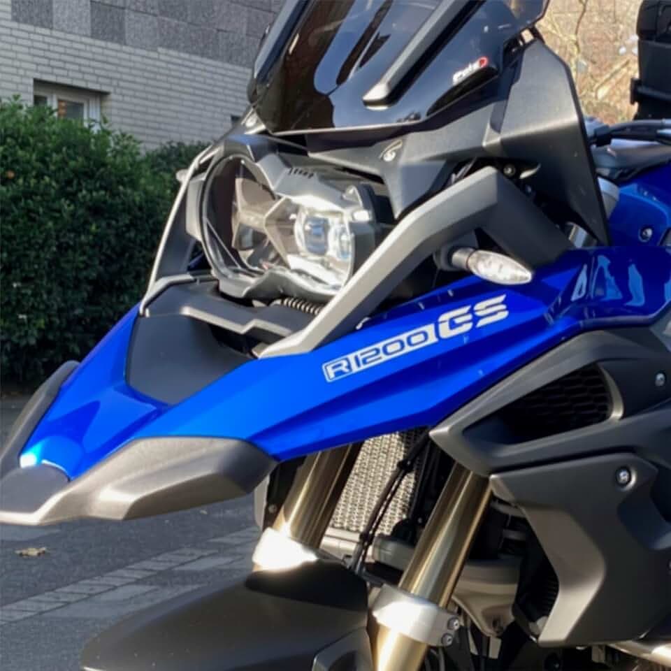 Set mit 2 Aufklebern, kompatibel mit Motorrad R1200 GS und R 1200 (weiß)