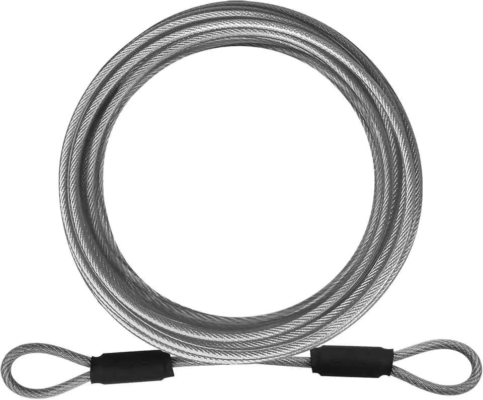 1/8" Stainless Steel Security Cable Luggage Lock, Double Loop,1Pack