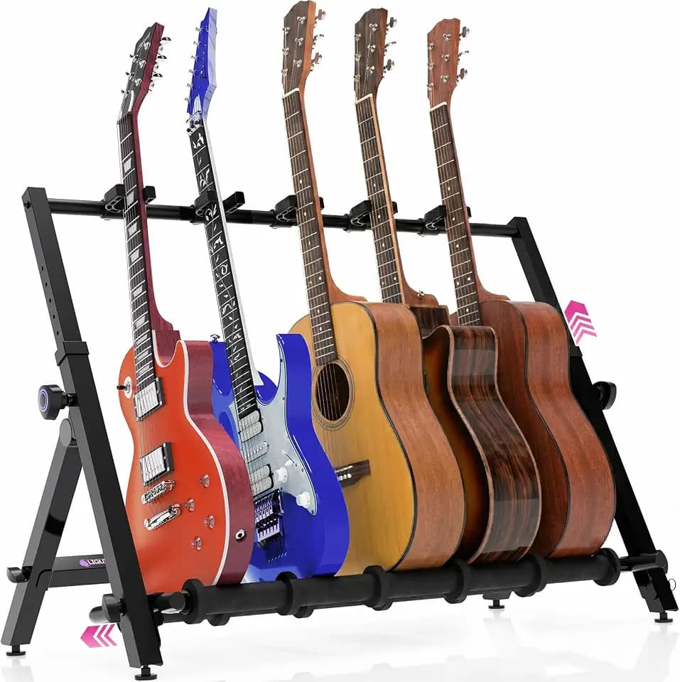 Liquid Stands Multi Guitar Rack Stand for Bass, Ukuleles, Electric Guitars