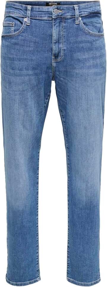 Only & Sons Herren Slim-fit-Jeans Onsweft Reg. M. Blue 6755 DNM Jeans Noos