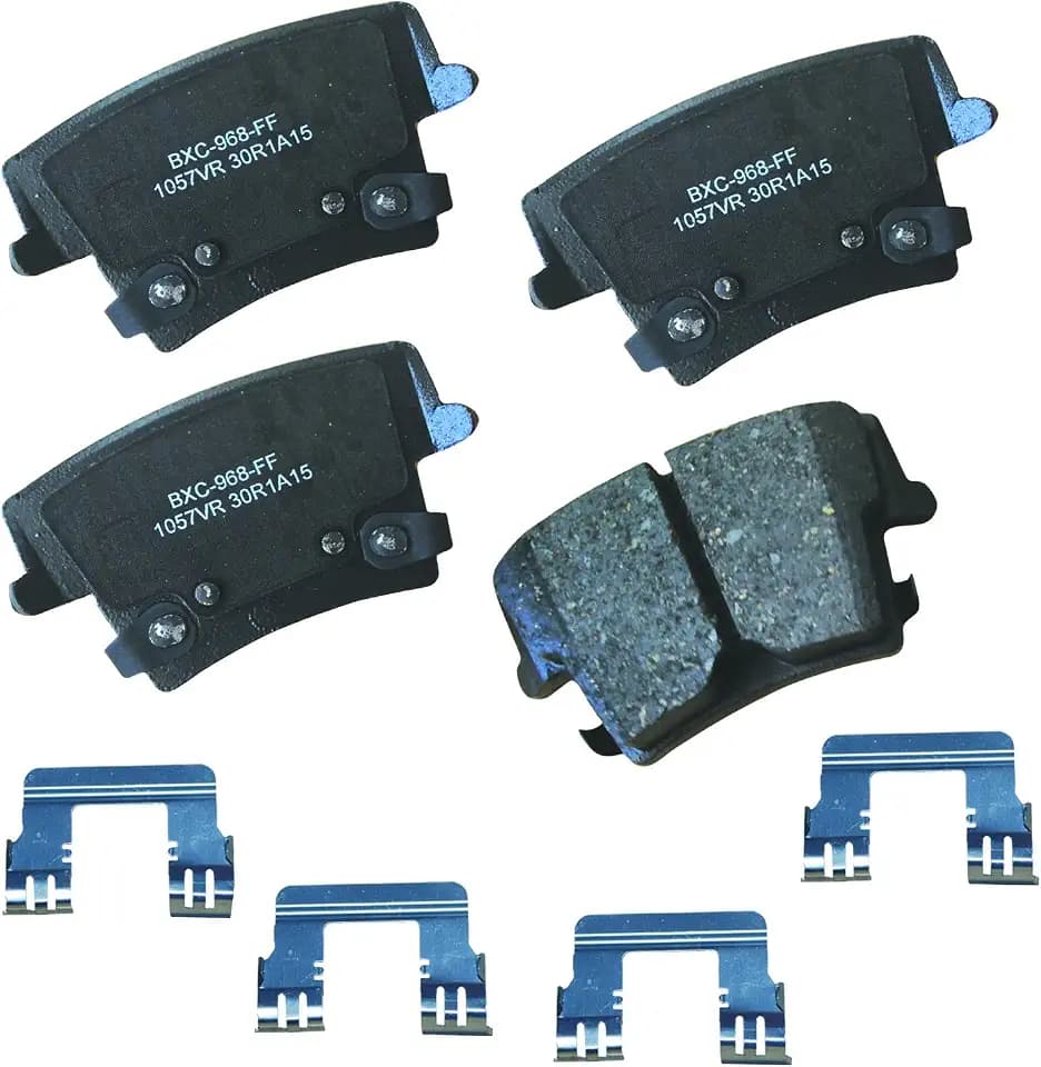 Bendix Premium SBC1057VR Ceramic Rear Brake Pads for Chrysler 300 2022-2005, Dodge Challenger 2022-2009, Charger 2022-2006, Magnum 2008-2005