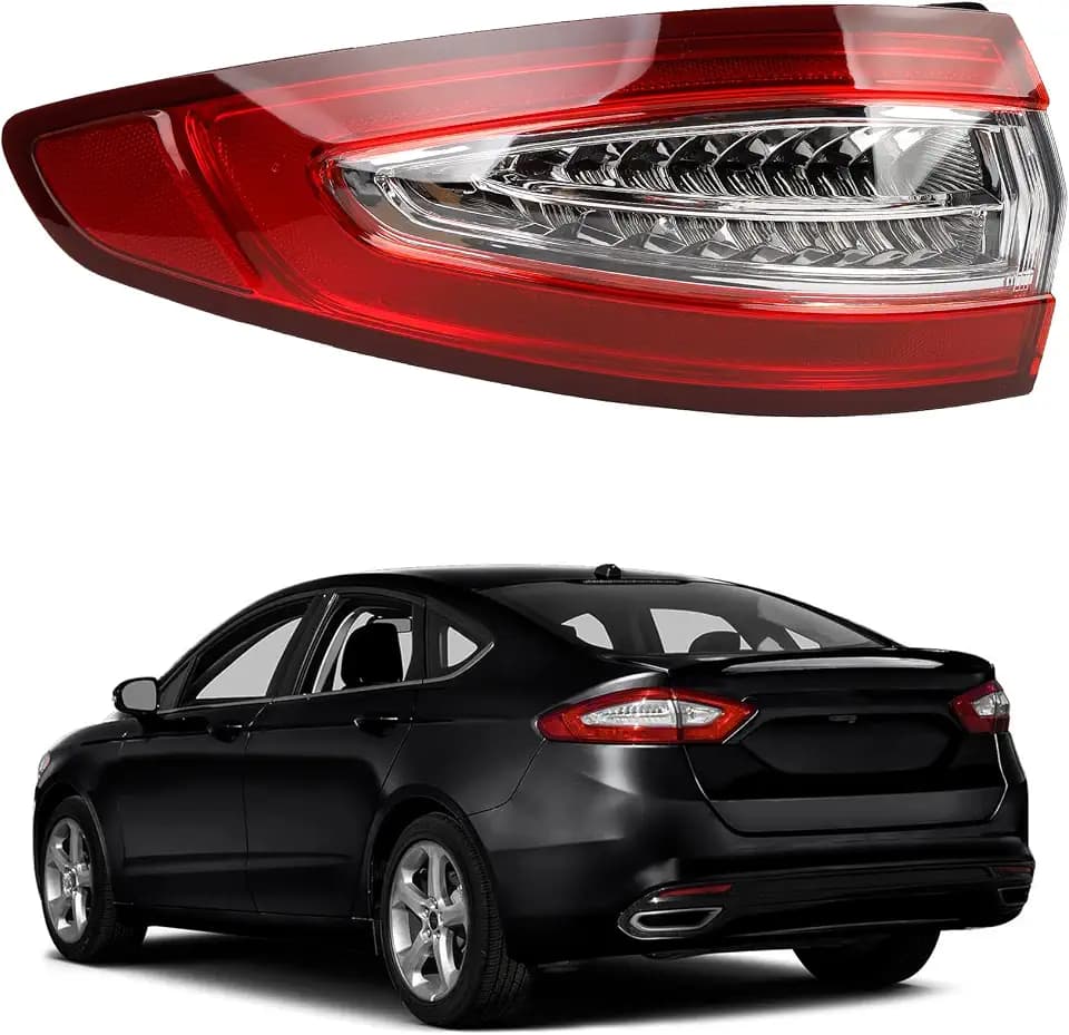 Dasbecan Driver Side Tail Light Compatible with 13-16 Ford Fusion S SE LED