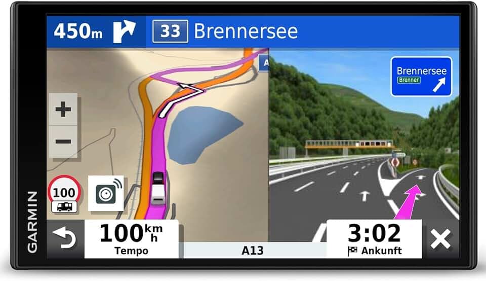 Garmin Camper 780 MT-D EU Navi - Rahmenloses Display, 3D-Navigationskarten für Europa, Pois, Sprachsteuerung