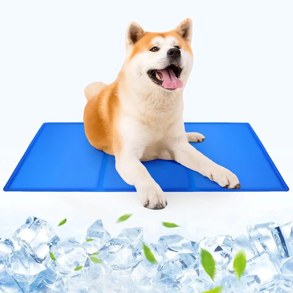 DONWEI Kühlmatte Hund & Katze, Gel 90×50CM ungiftig wasserdicht faltbar