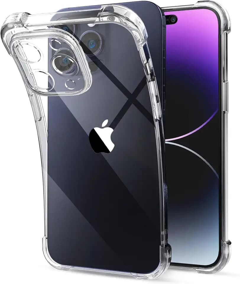 Clear Case for iPhone 15 Pro Max - Crystal Clear Military Grade Drop Protection, Non-Yellowing Armor, Shockproof Protective Cover, Compatible with iPhone 15 Pro Max (iPhone 15 Pro Max)