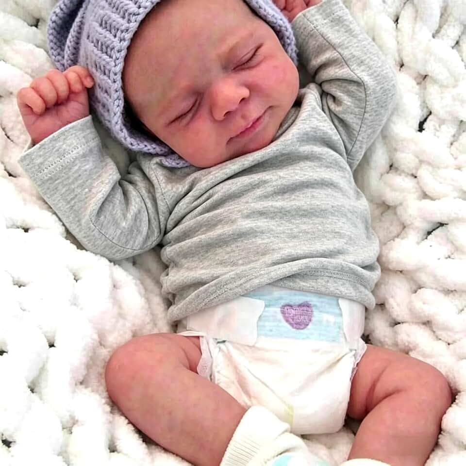 Anano Reborn Baby Dolls Boy, 18 in Realistic Baby Doll, Lifelike Babys Doll, Soft Body Real Life Baby Reborn Dolls Sleeping Lifelike Newborn Babies Doll's with Accessories