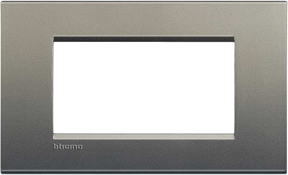 Bticino LL-PLACA 4M AVENUE Grau Metall Wandschalterabdeckung Dekorationsschalter Quad