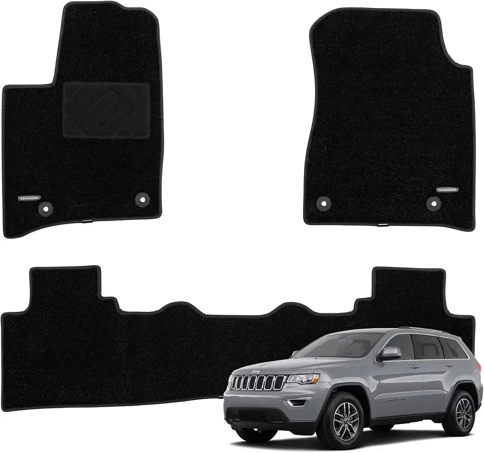 WENNEBIRD Carpet Floor Mats for Jeep Grand Cherokee 2016-2021, 3Pc