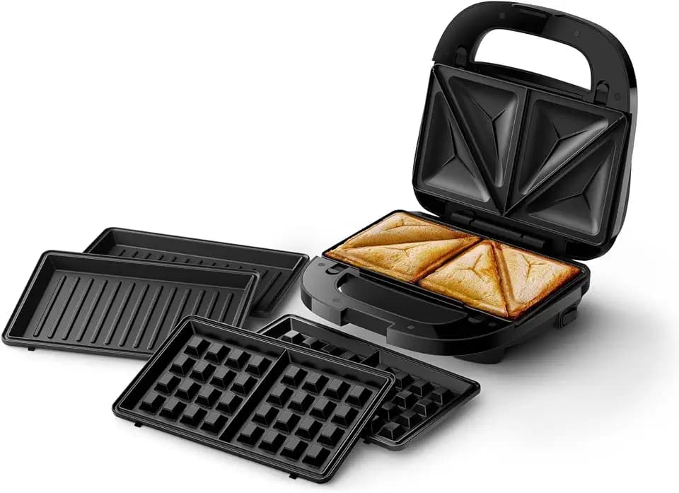 Philips Sandwichmaker 5000, Schwarz, 750 W
